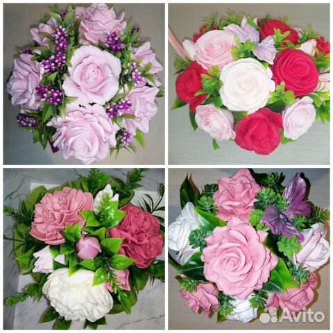 Букет цветов из мыла ручной работы