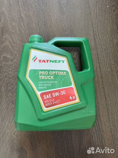 Масло Tatneft 5w30 Pro Optima Truck 4 литра