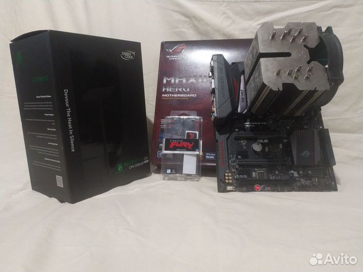 Комплект Asus Hero + I9 9900k(qqls) + 16Gb
