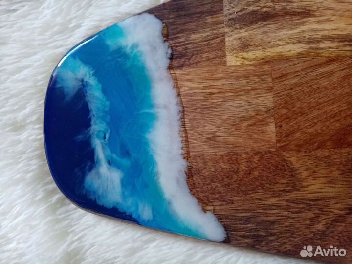 Серф-доска разделочная 52*22 из дерева манго