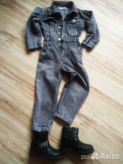 Джинсовый комбинезон для девочки 116