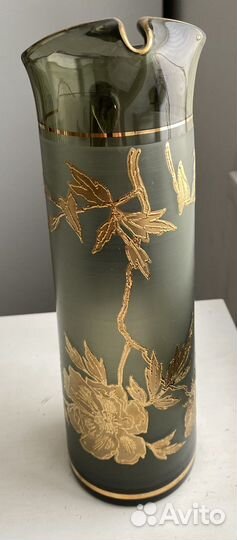 Кувшин богемское стекло чехословатское