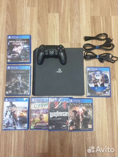Sony PS4 slim 1tb + 6 дисков и фифа 23 куплена