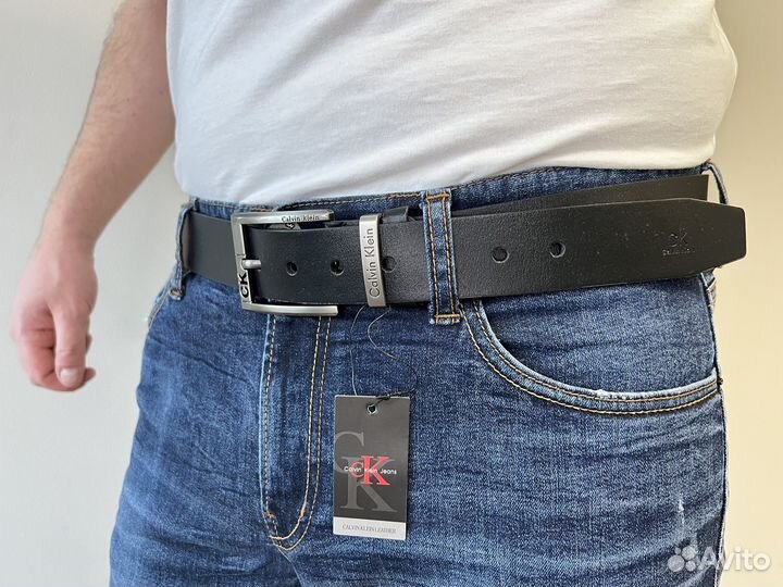 Ремень мужской натуральная кожа Calvin Klein