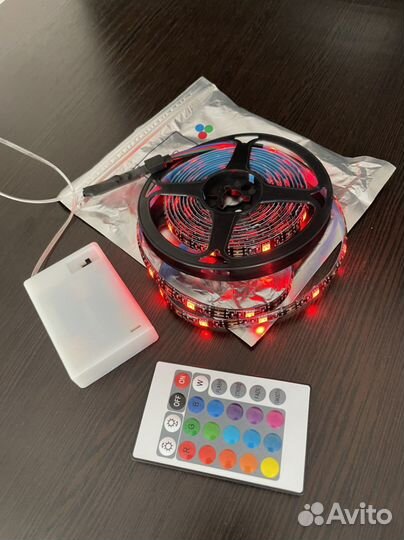 Лента светодиодная на батарейках с пультом