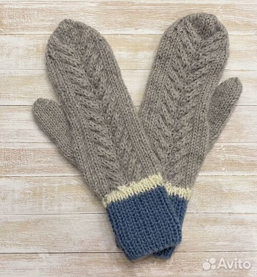 Варежки мохер/шерсть женские ручная работа подарок
