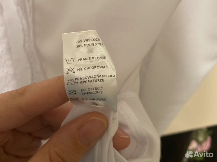 Блузка белая для девочек 158