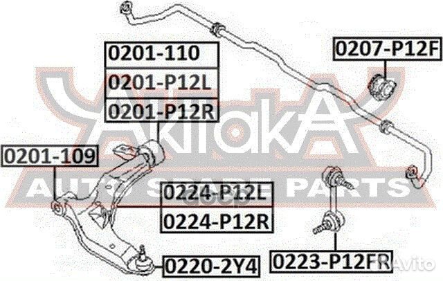 Сайлентблок рычага nissan primera 01- передн. з