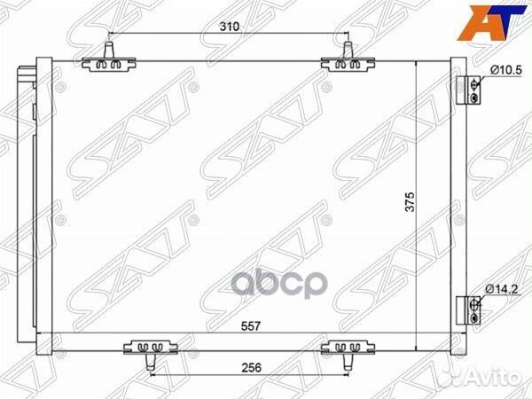 Радиатор кондиционера Citroen C3 01-16 / C2 03