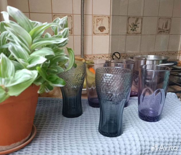 Стаканы из Макдональдса coca cola фиолетовые