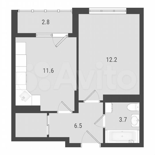 1-к. квартира, 35,5 м², 2/24 эт.