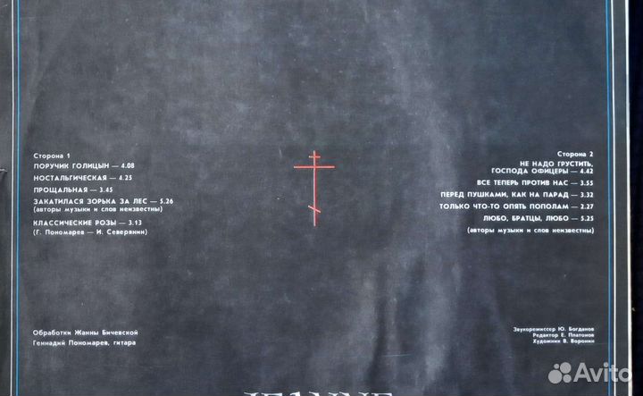 Грампластинка Жанна Бичевская