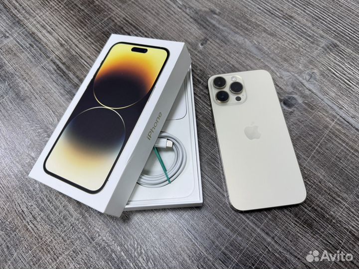 iPhone 14 pro max gold 128gb sim esim