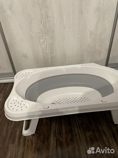 Детская ванночка складная с горкой и гамаком