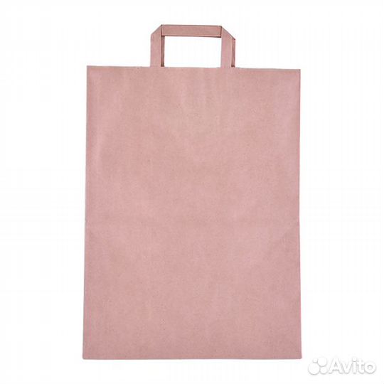 Пакет бумажный крафт б/п с плоской ручкой 350*150
