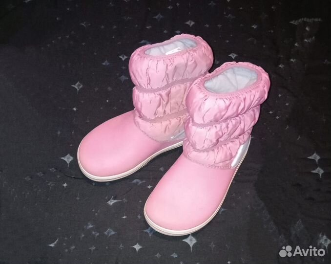 Сапоги зимние Crocs для девочки, размер 34 - 35