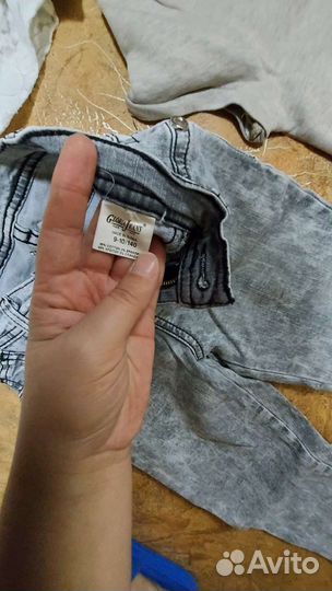 Одежда детская пакетом, джинсы, кофты 140 размер