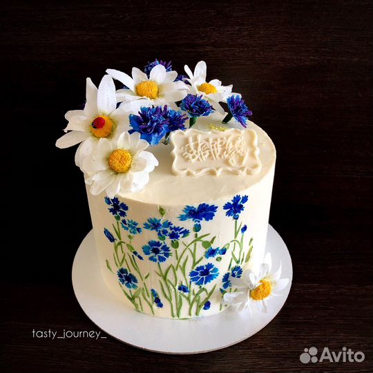 Вафельные цветы для декора тортов