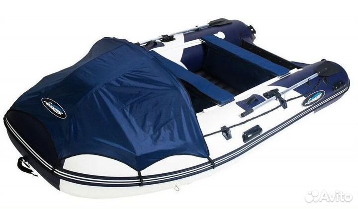 Лодка пвх Gladiator E350 PRO бело/темно-синий
