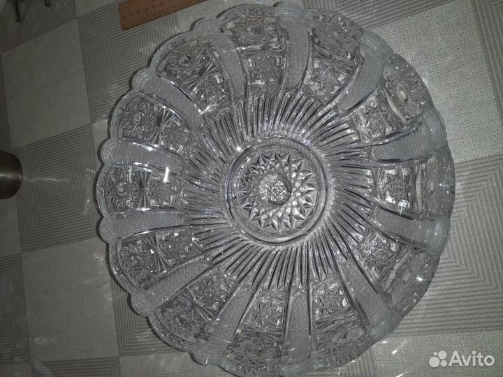 Хрустальная ваза для фруктов СССР