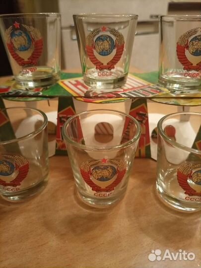 Стопки с символикой СССР. Новые