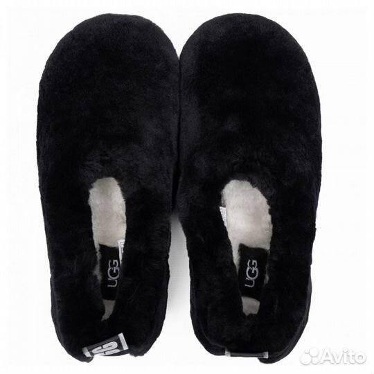 Угги Ugg Hailey Fluff Slippers Black