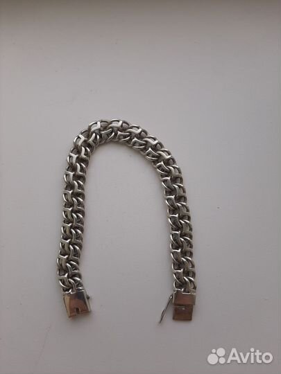 Серебряный браслет мужской 925 и цепь
