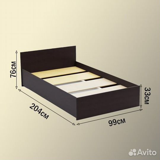 Кровать односпальная с матрасом