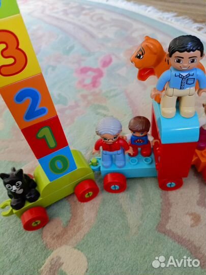 Lego duplo поезд с животными