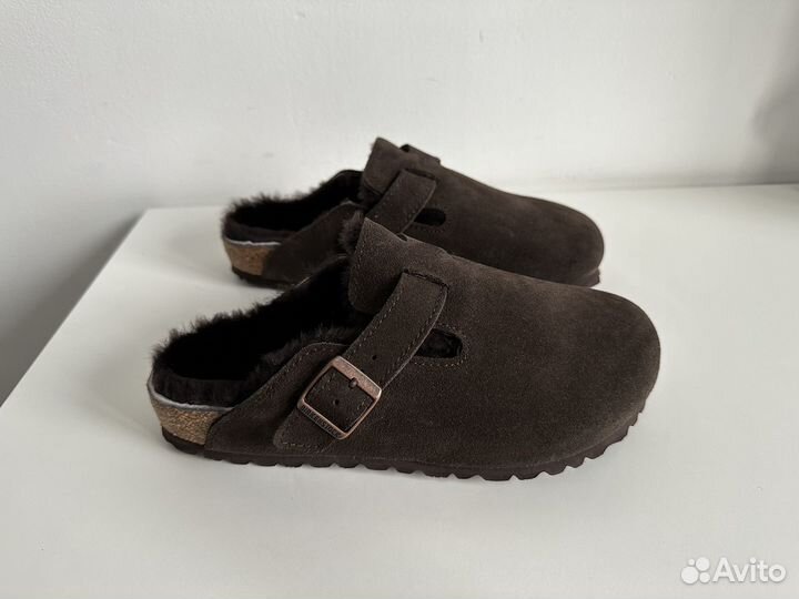 Меховые сабо новые Birkеnstосk Воston Sheаrling