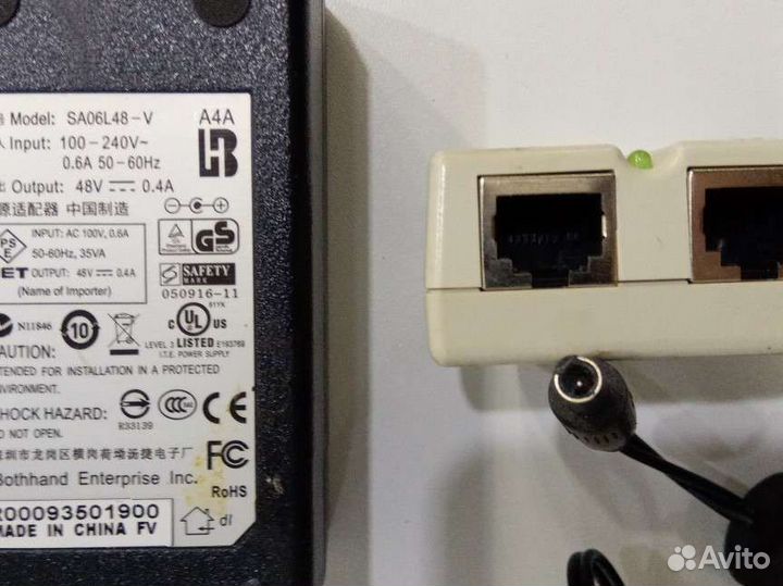 Блок питания SA06L48-V (48V, 2A) и POE инжектор