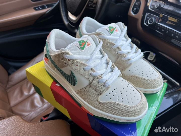 Nike SB Dunk Low Phantom and Malachite x Jarritos