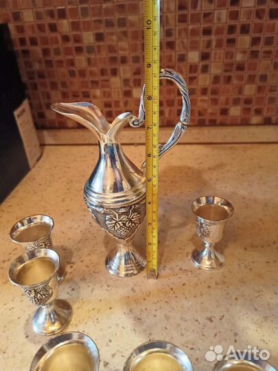 Графин металлический с рюмками