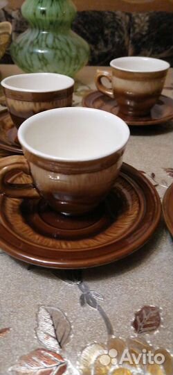 Кофейный сервиз, Зик, обливная керамика