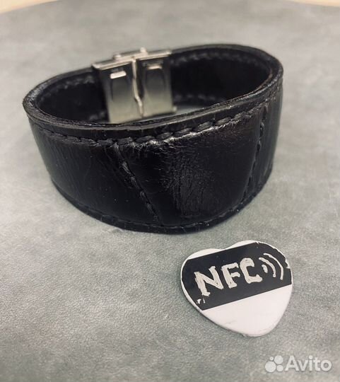 Браслет кожа для NFC метки на заказ