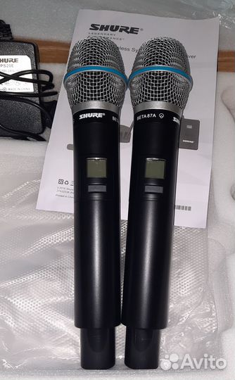 Микрофоны Shure Beta 87A 2шт Вокальные Радио с Док