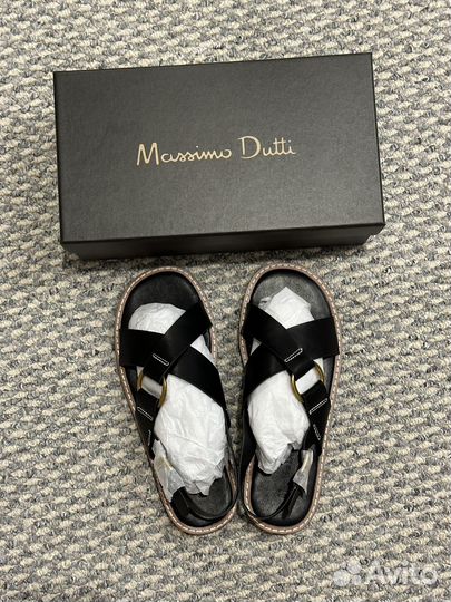Сандалии massimo dutti черного цвета, оригинал