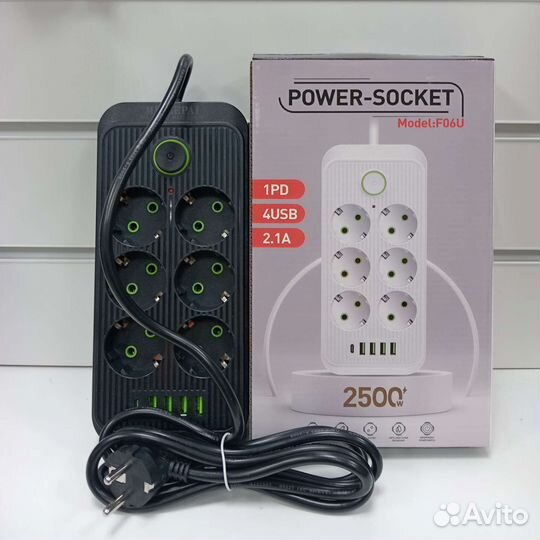 Удлинитель сетевой фильтр 2м