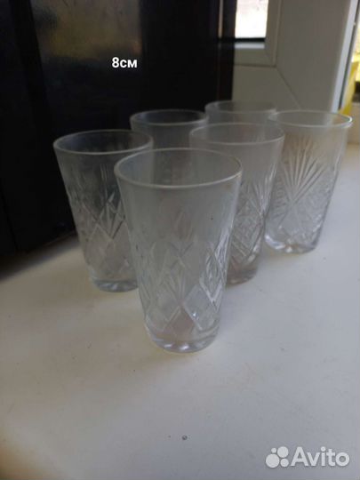 Хрустальные стопки СССР наборы по 300р