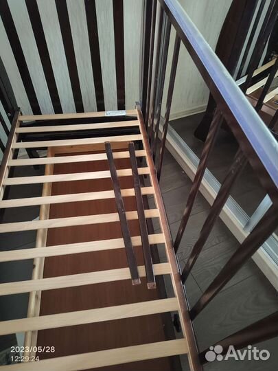 Детская кровать с ящиком и матрасом+подарки