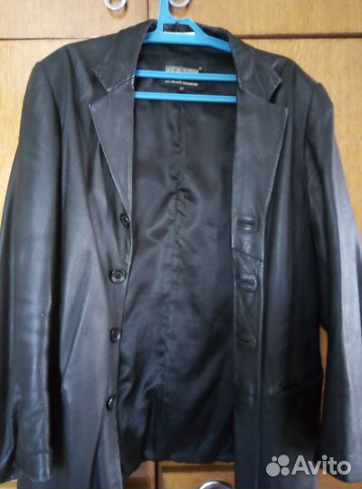 Кожаный пиджак мужской