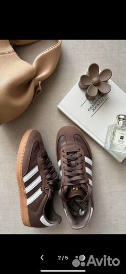 Кроссовки Adidas samba OG brown 37/41