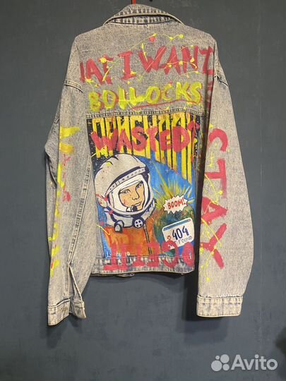 Панк-джинсовка (ручная роспись) S-M