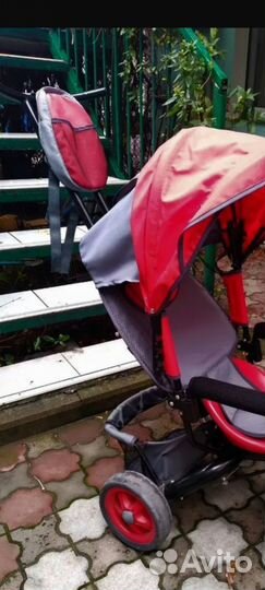 Велосипед коляска с родительской ручкой