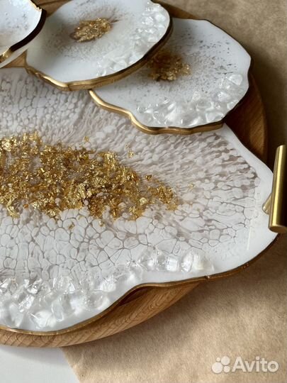 Сервировочный набор, поднос и подставки