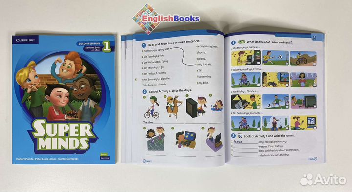 Super minds 1 2ed комплект (sb,wb,cd) новые