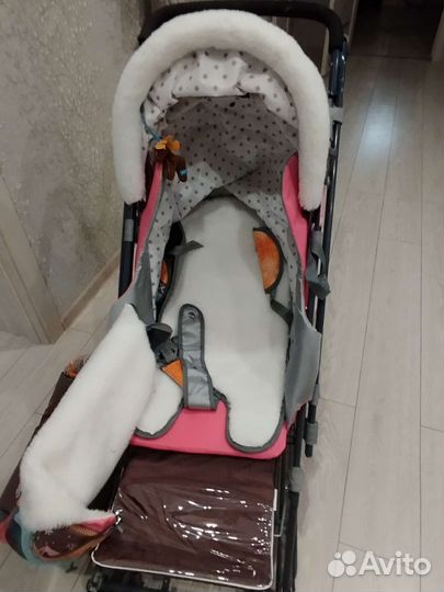 Детские санки коляска с колесами