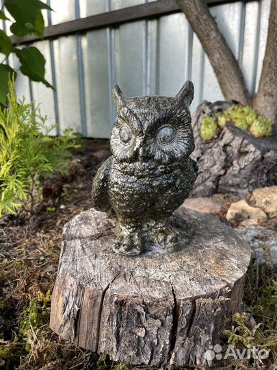 Сова из бетона. Декор для сада