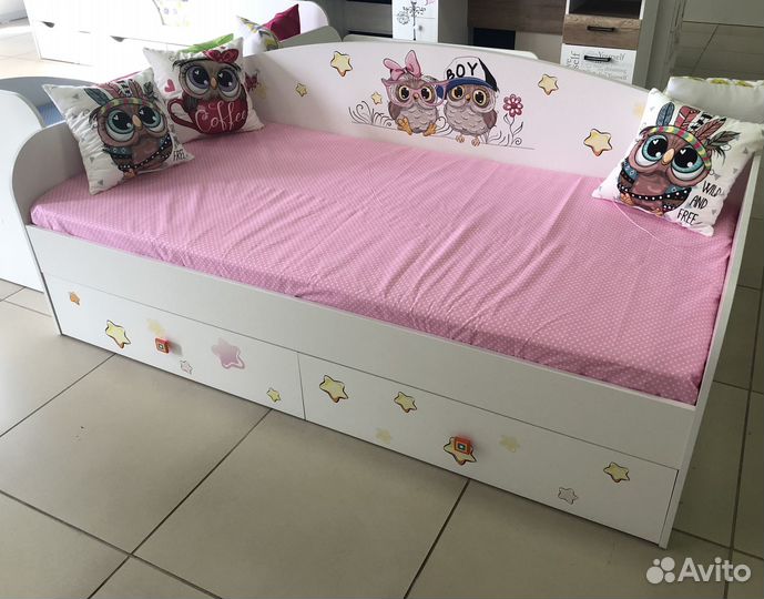 Детская Кровать 190х90 Совята/Тедди