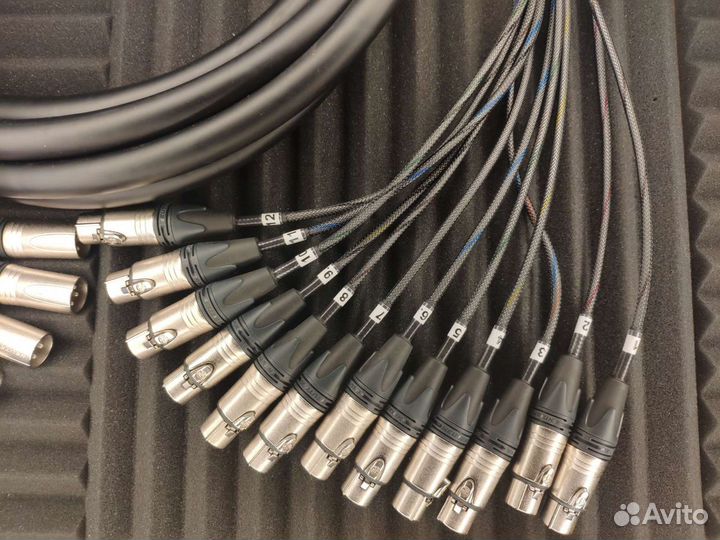 Мультикор 12 xlr шт. На 12 xlr гн. Canare